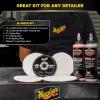 imageMeguiars DA Microfiber Correction System 5quot Starter Kit Complete Paint Correction Kit with Cutting Discs Backing Plate Correction Compound Finishing Wax and MoreStarter Kit