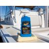 imageMeguiars M5616 MarineRV Pure Wax Carnauba Blend LongLasting Liquid Wax for Protecting Gel Coat Fiberglass and Painted MarineRV Finishes 16 Oz BottleClean  Protect