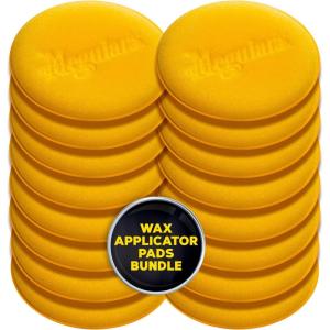 imageMeguiars 4quot Foam Applicator Pads 4 Count  UltraSoft Hand Applicators with a TightCell Foam Construction for a Smooth Application of Waxes Polishes Tire Dressing Protectants and More 4 PackNo Size Pack of 4