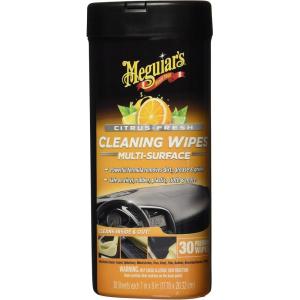 imageMeguiars CitrusFresh Cleaning Wipes  MultiSurface Wipes Removes Dirt Grease and Grime on a Variety of Surfaces Inside and Out  Citrus Scented Wipes that Make for Convenient Cleaning 30 Wipes30 Count Pack of 1