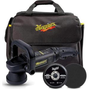imageMeguiars Comprehensive Tool Bag Bundle with Dual Action Polisher  5quot Backing Plate and 5quot Finishing Disc