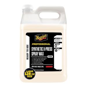 imageMeguiars D15601 Synthetic XPress Spray Wax for Car Detailing Creates a Deep Shiny Look Can Be Applied to Wet or Dried Paint and In Direct Sunlight Moisture Rolls Off Waxed Paint 1 GallonXPress Spray