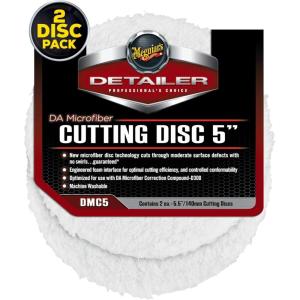imageMeguiars DA 5 Microfiber Cutting Disc Microfiber Pads Compatible with a DA Polisher for Car Detailing That Removes Moderate Scratches Swirls and Paint Defects 2 Pack5