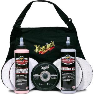 imageMeguiars DA Microfiber Correction System 5quot Starter Kit Complete Paint Correction Kit with Cutting Discs Backing Plate Correction Compound Finishing Wax and MoreStarter Kit