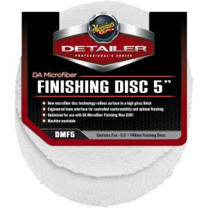 imageMeguiars DA Microfiber Finishing Disc DMF55quot Microfiber Finishing Disc for Waxing with a Variable Dual Action Polisher Use with DA Microfiber Finishing Wax to Remove Defects and Add Wax 2 Pack