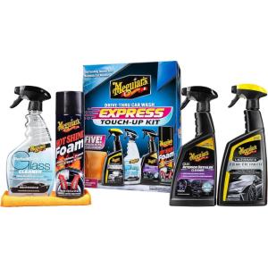 imageMeguiars DriveThru Car Wash Express TouchUp Kit  The Perfect Car Detailing Kit for Touching Up After Running Through an Automatic Car Wash or After Washing Your Ride at Home Clean Inside and Out