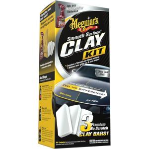 imageMeguiars G10240 Smooth Surface XL Clay Kit  Includes 240 Grams of Clay Bars Quik Detailer Spray Bottle and Microfiber TowelClay Kit 180g