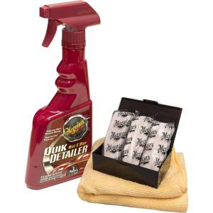 imageMeguiars G10240 Smooth Surface XL Clay Kit  Includes 240 Grams of Clay Bars Quik Detailer Spray Bottle and Microfiber TowelXL Clay Kit 240g