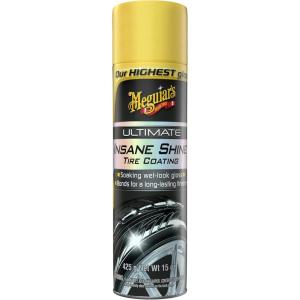 imageMeguiars G190315 Ultimate Insane Shine Tire Coating gives a Finish that Creates a Lasting WetLook for a Classic Black Shine Easy to Use No Hassle No Mess Ultimate Protection 15 Oz Aerosol Can15 Oz