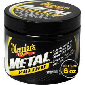 imageMeguiars G211606 Metal Polish Safe for All Uncoated Metals Removes Stains and Swirls for a Quick and Easy Clean Restores Shine Pairs Well with Our Wheel Polisher Tool 6 OzMetal Polish