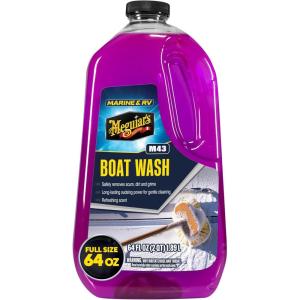 imageMeguiars M43 MarineRV Boat Wash pHBalanced BoatRV Wash for Protecting Fiberglass and Gel Coat StreakFree Shine that Keeps Surfaces Clean and Protected 64 Oz64 Oz