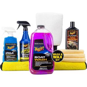 imageMeguiars M43 MarineRV Boat Wash pHBalanced BoatRV Wash for Protecting Fiberglass and Gel Coat StreakFree Shine that Keeps Surfaces Clean and Protected 64 Oz1 Fl Oz Pack of 1