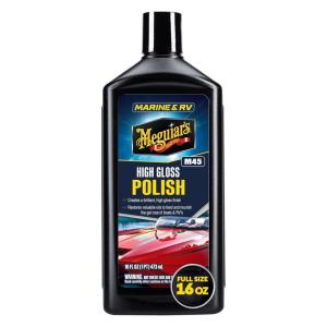 imageMeguiars MarineRV M4516 High Gloss Polish  Professional Grade Boat and RV Polish for a Sleek HighShine Finish for Fiberglass ampamp Gel Coat  16 OzHigh Gloss Polish