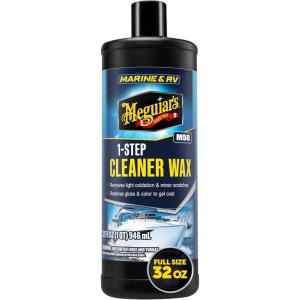 imageMeguiars MarineRV Once Step Cleaner Wax M5016  ProfessionalGrade Marine and RV Cleaner Polish and Protect for LongLasting Shine  Restores Color and Gloss 16 Oz32 Fl Oz Pack of 1