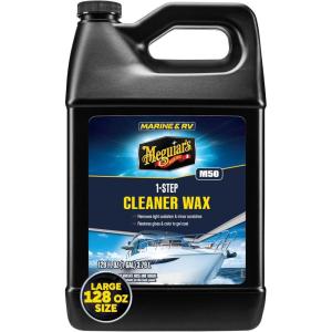 imageMeguiars MarineRV Once Step Cleaner Wax M5016  ProfessionalGrade Marine and RV Cleaner Polish and Protect for LongLasting Shine  Restores Color and Gloss 16 Oz128 Fl Oz Pack of 1