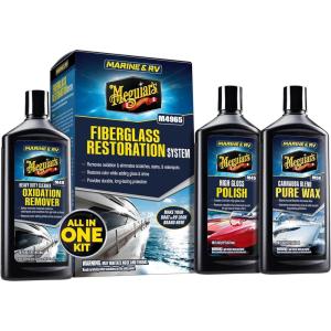 imageMeguiars New Boat Owners Essentials Box  Boat Cleaning Kit With Premium MarineGrade Products for Your Boat or RVRestoration System