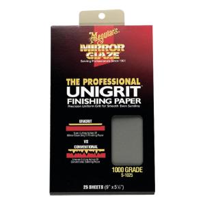 imageMeguiars S225 Mirror Glaze 2000 Grit Unigrit Finishing Paper  2000 Grit Sand Paper Leaves Smooth Even Sanding Pattern That Buffs Out in Seconds  25 Sheets Sand Paper1000 grit