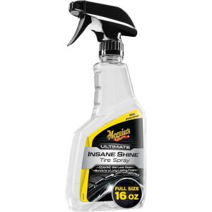imageMeguiars Ultimate Insane Shine Tire Spray  Premium Tire Dressing that Delivers a Lasting High Gloss Wet Look and is Easy to Use Advanced Tire Shine that Bonds for a LongLasting Finish 16 Oz Spray