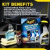 imageMeguiars Waterless Wash Kit  This Premium Car Detailing Kit Gently Removes Dirt and Grime Adds Shine and Protects Several Surfaces on Your Car Without Water  Get Amazing Results Detailing Anywhere