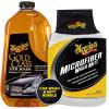 imageMeguiars Wash and Shine Bundle Car Wash Accessories for the Ultimate Shine Featuring Our Gold Class Car Wash UltraRich Car Wash Foam Soap and Conditioner and Microfiber Wash Mitt