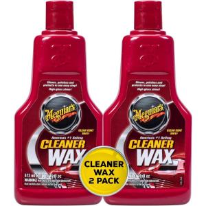 imageMeguiars Cleaner Wax  Liquid Car Wax Cleans Polishes and Protects Your Vehicle  Easy to Use Longlasting Shine  16 Oz16 Ounce Pack of 2