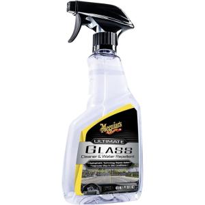 imageMeguiars Ultimate Glass Cleaner ampamp Water Repellent  Premium Glass and Window Cleaner for Quick Cleaning with Hydrophobic Technology that Acts as a Rain Repellent Improving Visibility in Rain  16oz