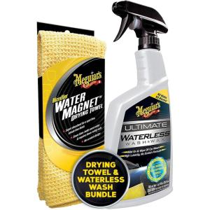 imageMeguiars Ultimate Waterless Wash ampamp Wax and Water Magnet Microfiber Drying Towel BundleDrying Towel Bundle