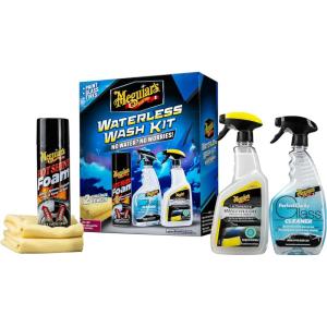 imageMeguiars Waterless Wash Kit  This Premium Car Detailing Kit Gently Removes Dirt and Grime Adds Shine and Protects Several Surfaces on Your Car Without Water  Get Amazing Results Detailing Anywhere