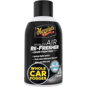 imageMeguiars Whole Car Air Refresher Car Odor Eliminator Spray Permanently Eliminates Unwanted Vehicle Odors Throughout Your Interior Black Chrome Scent 2 Oz Aerosol Canister2 Ounce Pack of 1
