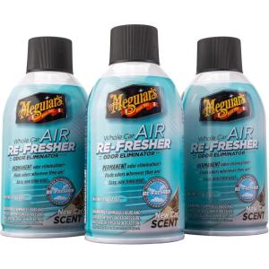 imageMeguiars Whole Car Air Refresher Odor Eliminator Spray Eliminates Strong Vehicle Odors New Car Scent  Three 2 Oz Spray Bottles