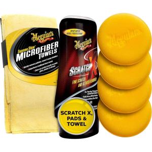imageMeguiars ScratchX Fine Scratch and Blemish Remover 7 Fl Oz Factory Pack of 2Towel  Pads Bundle