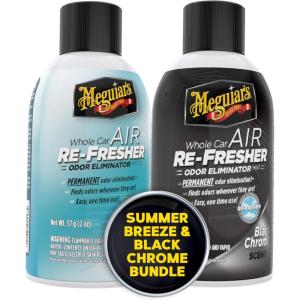 imageMeguiars Whole Car Air Refresher Summer Breeze and Black Chrome Scent BundleBundle