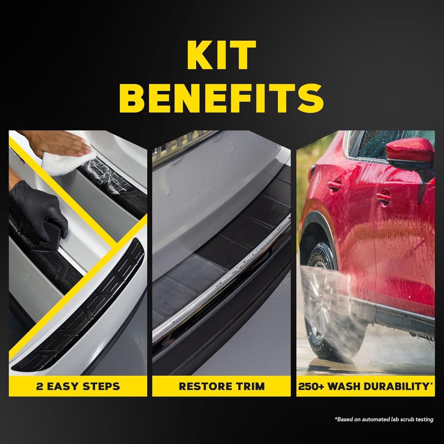imageMeguiars Heavy Duty Trim Restoration Kit  Includes a Cleaning Solution to Deep Clean Plastic and Trim and Protective Trim Shield That Delivers UltraDurable Protection with UV Blocking Protection