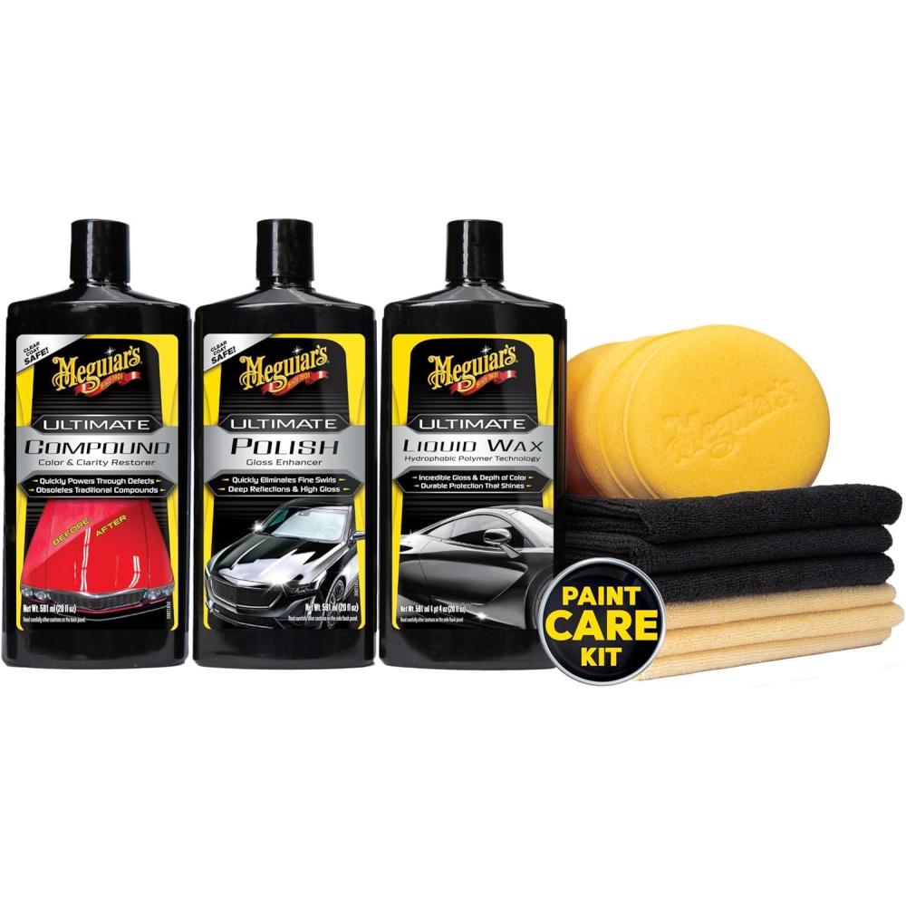 imageMeguiars Ultimate 3 Step Paint Care Kit Car Detailing and Polishing KitPaintCare Kit