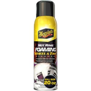 imageMeguiars Hot Rims Foaming Wheel ampamp Tire Cleaner  Combines a Wheel and Tire Cleaner in One Product that Quickly Powers through Brake Dust and Grime on OEM Clear Coated Wheels 20 Oz Foam20 Fl Oz Pack of 1