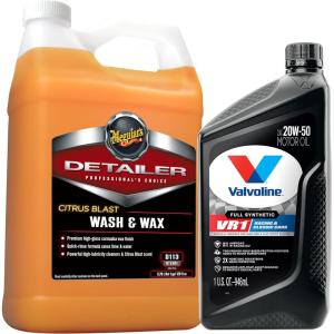 imageValvoline VR1 Racing 20W50 Motor Oil  Meguiars Citrus Wash ampamp Wax Combo for High Performance Motor Oil and HighShine Car Washing