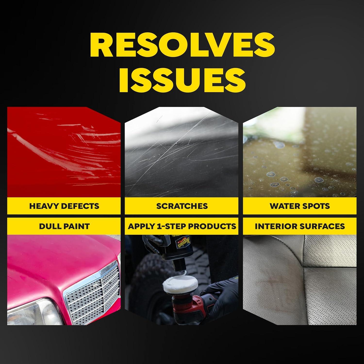 imageMeguiars 3quot Ultra Universal Microfiber Pads  M3MFP3  Professional Detailing Pad Pair with Meguiars Compound for Heavy Cutting of Paint Defects or use with a Polish for Finish Refinement 3 Pack