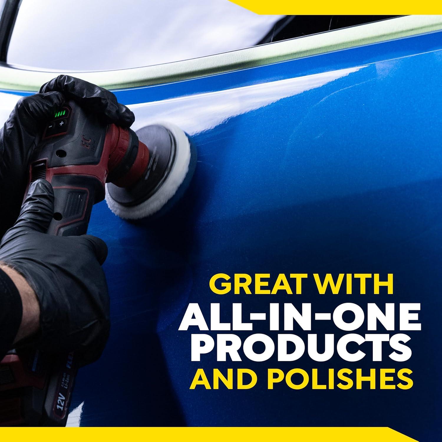 imageMeguiars 3quot Ultra Universal Microfiber Pads  M3MFP3  Professional Detailing Pad Pair with Meguiars Compound for Heavy Cutting of Paint Defects or use with a Polish for Finish Refinement 3 Pack