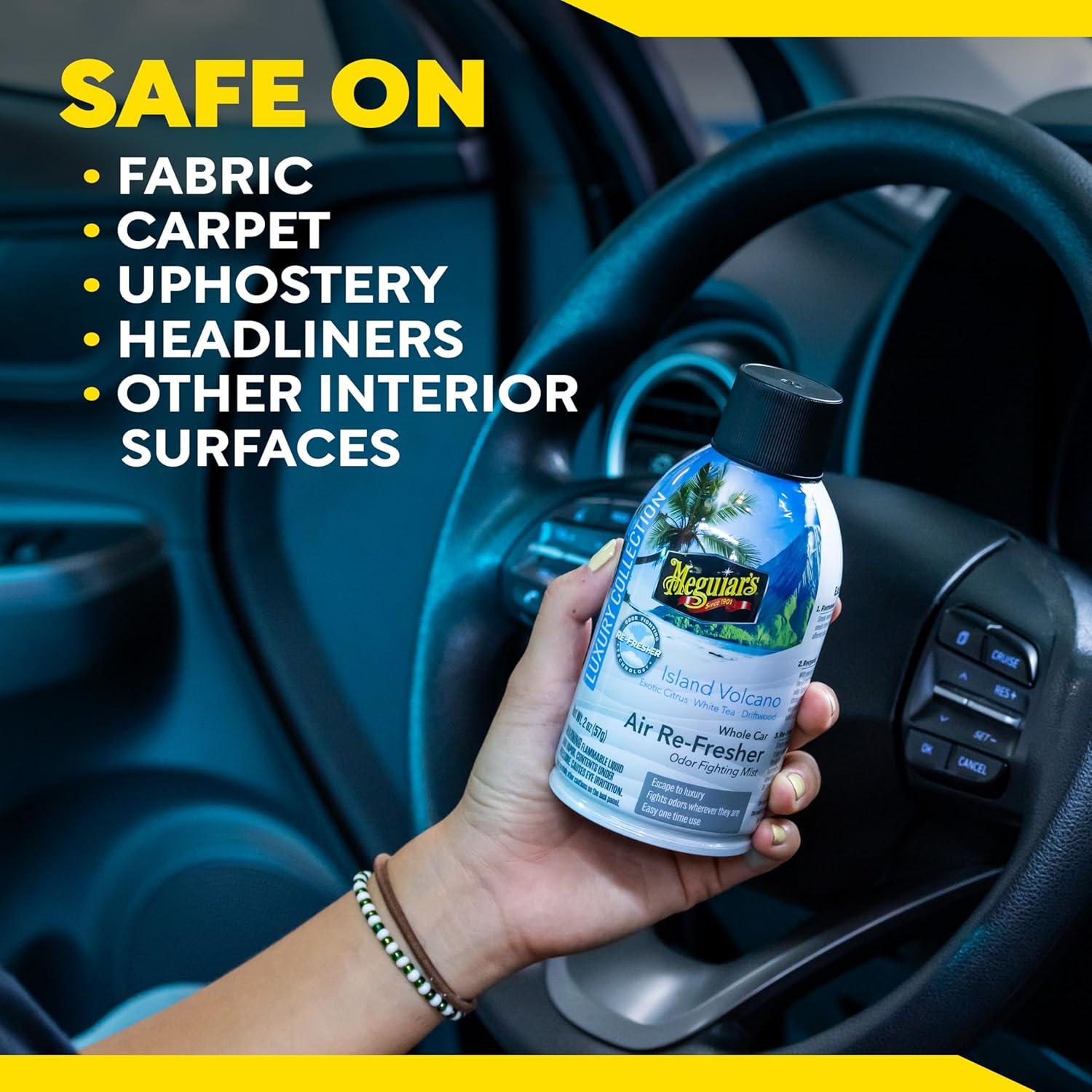 imageMeguiars Car Air Refresher Odor Fighting Mist  Island Volcano LongLasting Car Freshener Fights Strong ampamp Unwanted Vehicle Smells Renewing Interiors with a Luxurious ampamp Refreshing Scent 2oz Aerosol