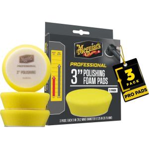 imageMeguiars 3quot Polishing Foam Pads  M3PFP3  Professional Foam Pad for Polishing use with Meguiars Polishes for Removing Light Defects Scratches ampamp Swirls or use with OneStep Products 3 Pack