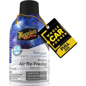 imageMeguiars Car Air Refresher Odor Fighting Mist  Stargazer LongLasting Car Freshener Fights Strong ampamp Unwanted Vehicle Smells Renewing Interiors with a Luxurious ampamp Refreshing Scent 2 oz Aerosol
