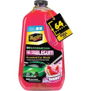 imageMeguiars Watermelon Bubblegum Scented Car Wash  Use This Advanced Car Wash Soap in a Foam Cannon or in a Bucket to Quickly Remove Dirt and Grime with ExtraRich Suds Plus a Pleasant Scent 64 oz