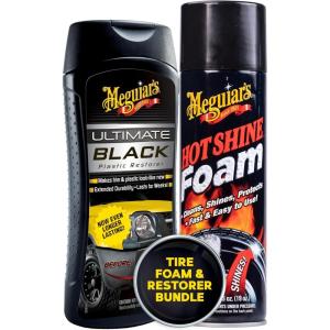 imageMeguiars G13919 Hot Shine Tire Foam Ultimate Black Plastic Restorer BundleBundle