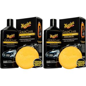 imageMeguiars Gold Class Carnauba Plus Premium Liquid Wax  Longlasting Protection Deep Shine Easy Application  The Perfect Car Wax for All Vehicles with Glossy Paint  16 Oz Pack of 2Wax Kit