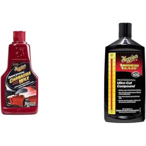 image:imageMeguiars 16 Oz Deep Crystal Carnauba Wax and 8 Oz UltraCut Compound Car Paint Care Bundle